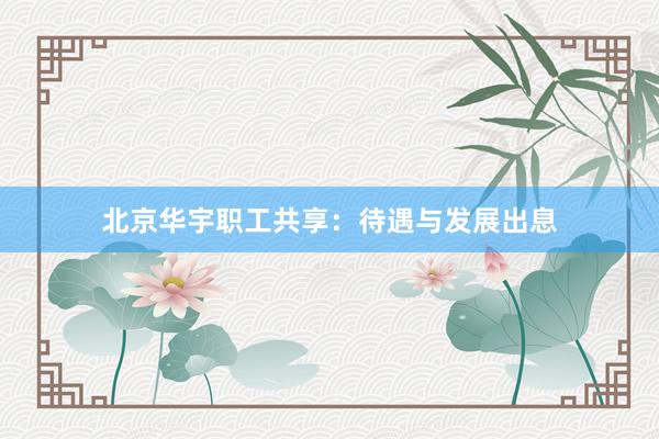 北京华宇职工共享：待遇与发展出息